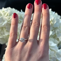 Semi Custom Valoria Petite Four Prong Solitaire Engagement Ring